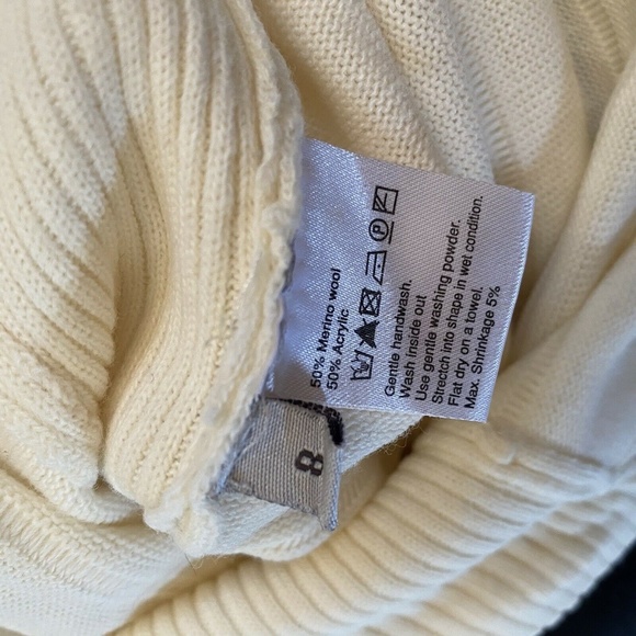 Hakaan Intermix Womens Ivory Wool Bodycon Dress 8 - Picture 7 of 7